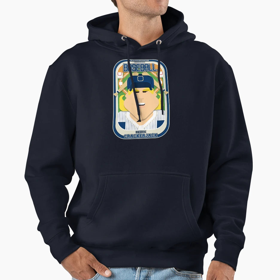 Baseball Blue Pinstripes Deuce Hoodie - Custom Art Print for Adults - T-Shirt, Sweatshirt, Hoodie
