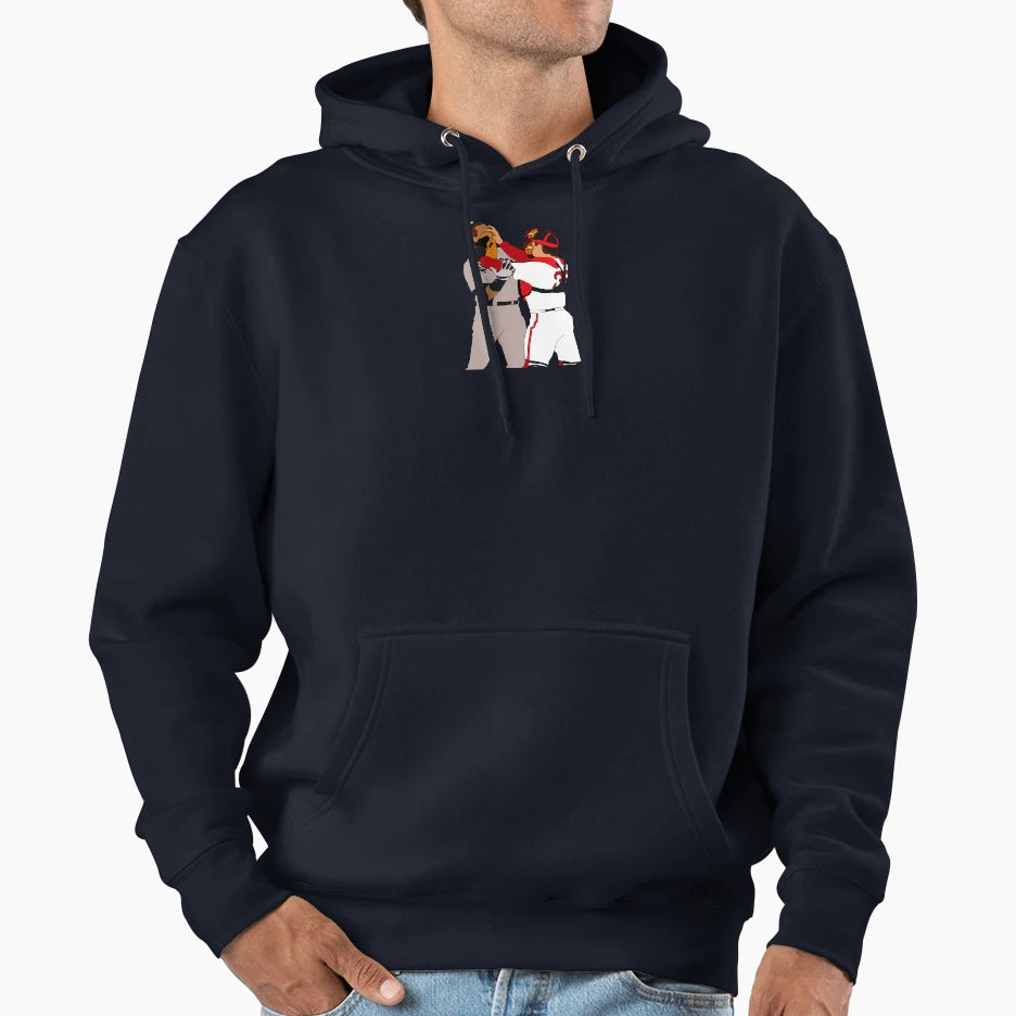 Jason Varitek Alex Rodriguez Brawl Hoodie - Minimalist Print for Adults - T-Shirt, Sweatshirt, Hoodie