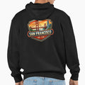San Francisco Est 1776 Badge Golden Gate Hoodie - Trendy Graphic Men Women - T-Shirt, Sweatshirt, Hoodie