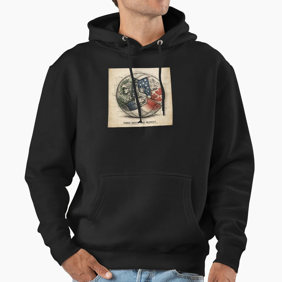 North American Soccer Football Globe Hoodie - Minimalist Print Men Women - T-Shirt, Sweatshirt, Hoodie