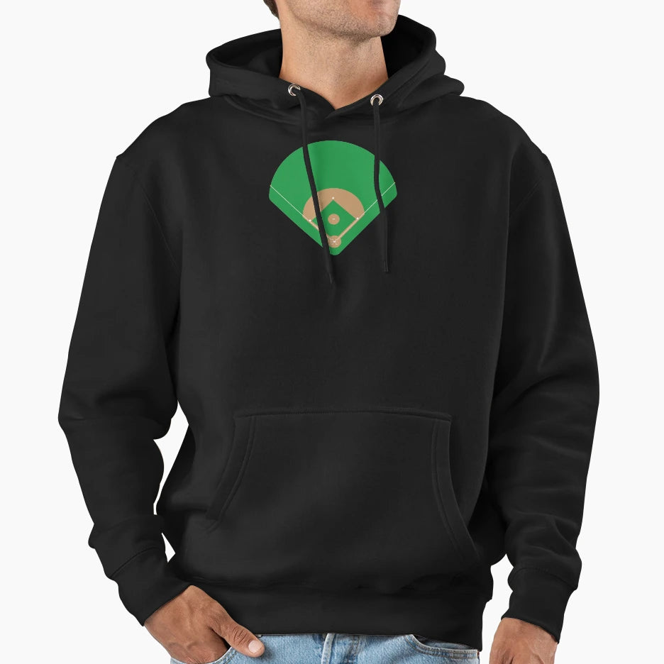 Baseball Field Play Ball Hoodie - Custom Art Print for Adults - T-Shirt, Sweatshirt, Hoodie
