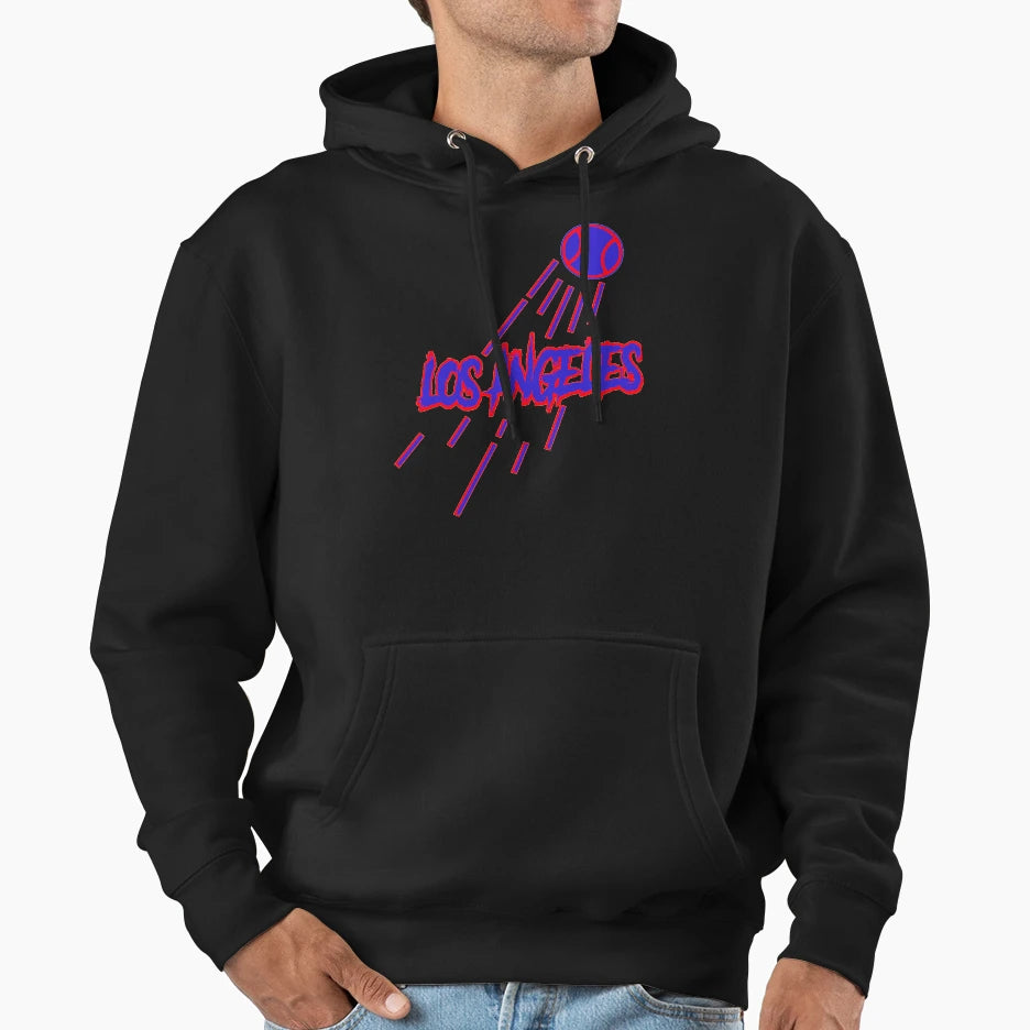 Los Angeles Baseball Red Blue Hoodie - Casual Everyday Wear for Adults - T-Shirt, Sweatshirt, Hoodie