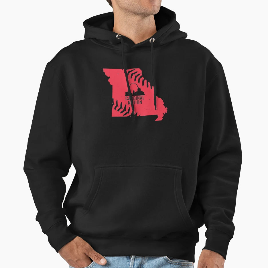 Cardinal Nation Stl Hoodie - Trendy Graphic Unisex - T-Shirt, Sweatshirt, Hoodie