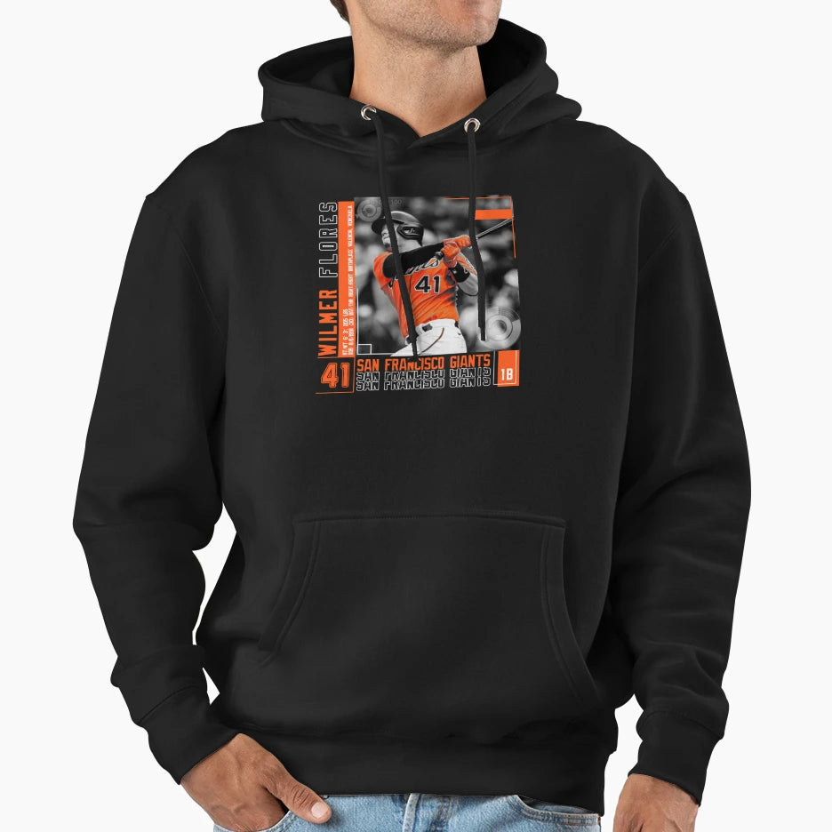 Wilmer Flores Baseball Hoodie - Aesthetic Graphic Men Women - T-Shirt, Sweatshirt, Hoodie