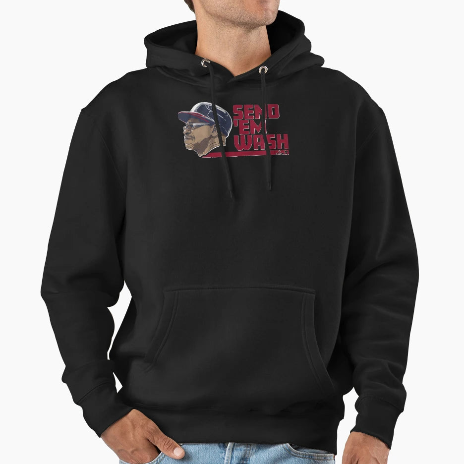 Ron Washington Send Them Wash Hoodie - Unique Graphic for Adults - T-Shirt, Sweatshirt, Hoodie