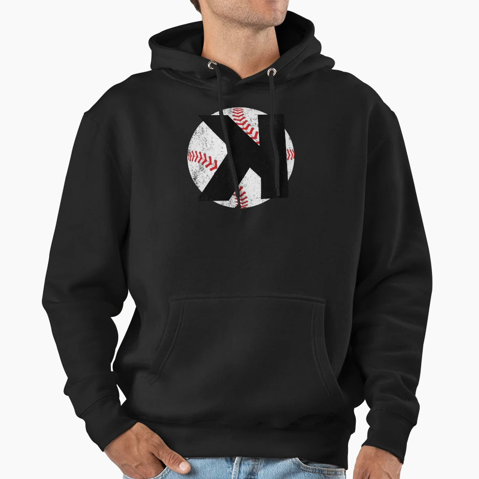Backwards K Strikeout Baseball Gift Hoodie - Casual Everyday Wear Unisex - T-Shirt, Sweatshirt, Hoodie