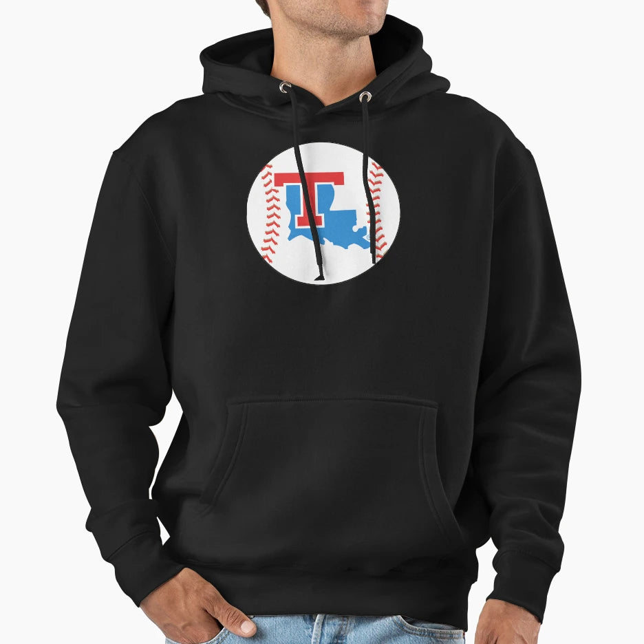 Louisiana Tech Baseball Hoodie - Fun Novelty Design Unisex - T-Shirt, Sweatshirt, Hoodie