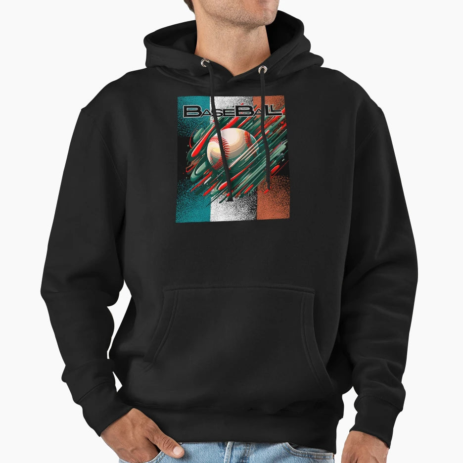 Baseball Hoodie - Custom Art Print Men Women - T-Shirt, Sweatshirt, Hoodie