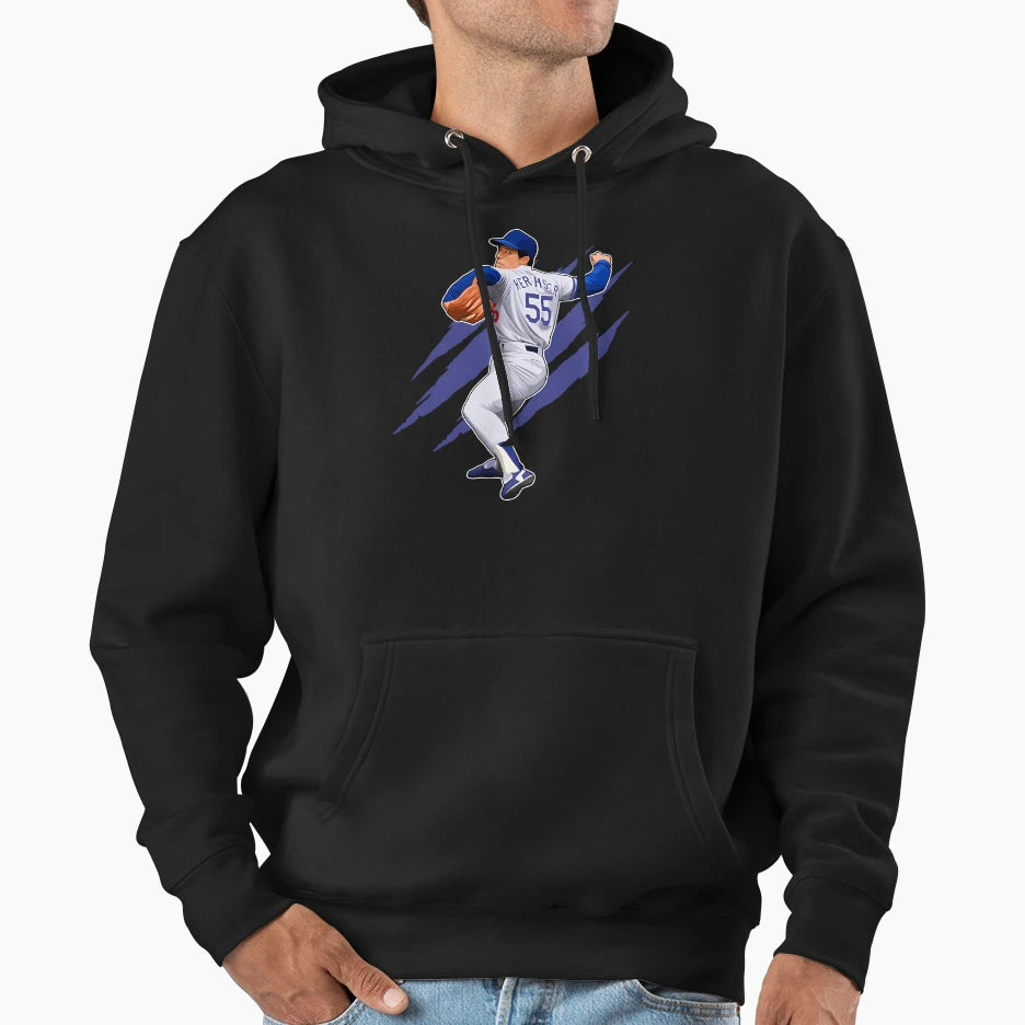 Orel Hershiser Pitches Legend 56 Claw Hoodie - Minimalist Print Unisex - T-Shirt, Sweatshirt, Hoodie