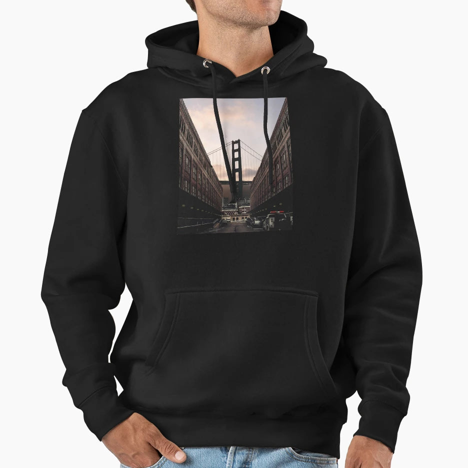 Golden Gate Bridge Hoodie - Aesthetic Graphic Men Women - T-Shirt, Sweatshirt, Hoodie