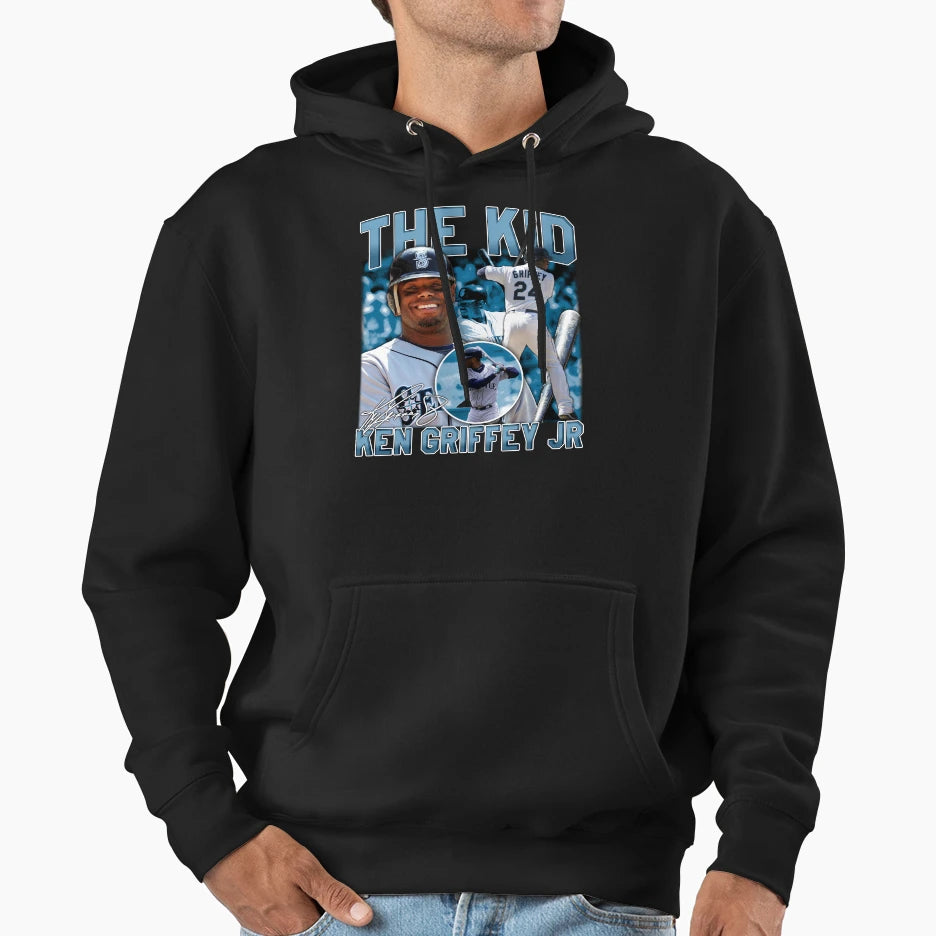 Ken Griffey Jr Seattle Baseball Hoodie - Minimalist Print for Adults - T-Shirt, Sweatshirt, Hoodie