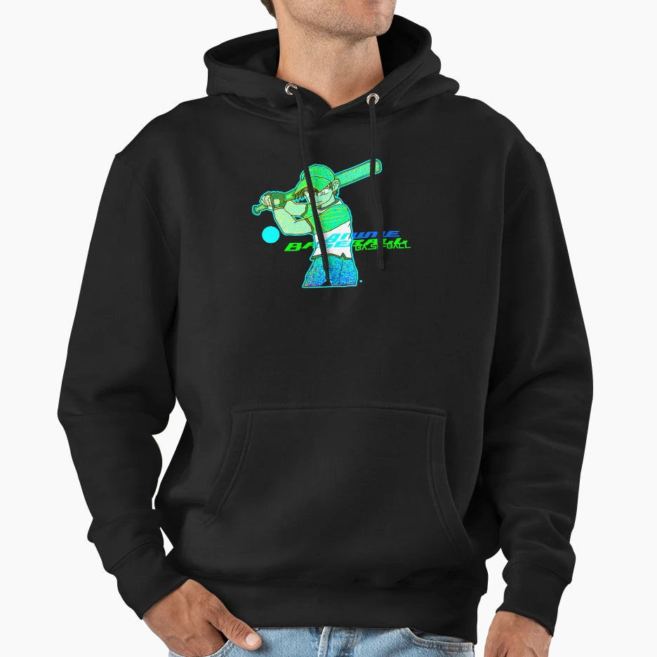 Anime Baseball Hoodie - Minimalist Print for Adults - T-Shirt, Sweatshirt, Hoodie