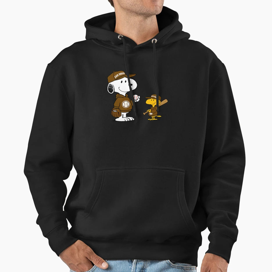 Snoopy Baseball Hoodie - Novelty Apparel Men Women - T-Shirt, Sweatshirt, Hoodie