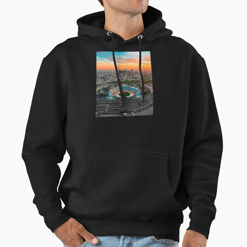 Dodger Stadium Los Angeles Baseball Hoodie - Aesthetic Graphic Unisex - T-Shirt, Sweatshirt, Hoodie