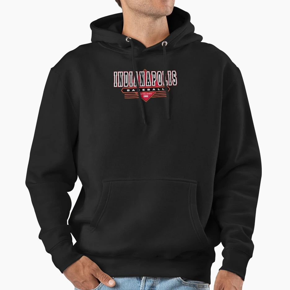 Indianapolis Baseball Indians Inspired Hoodie - Aesthetic Graphic Unisex - T-Shirt, Sweatshirt, Hoodie