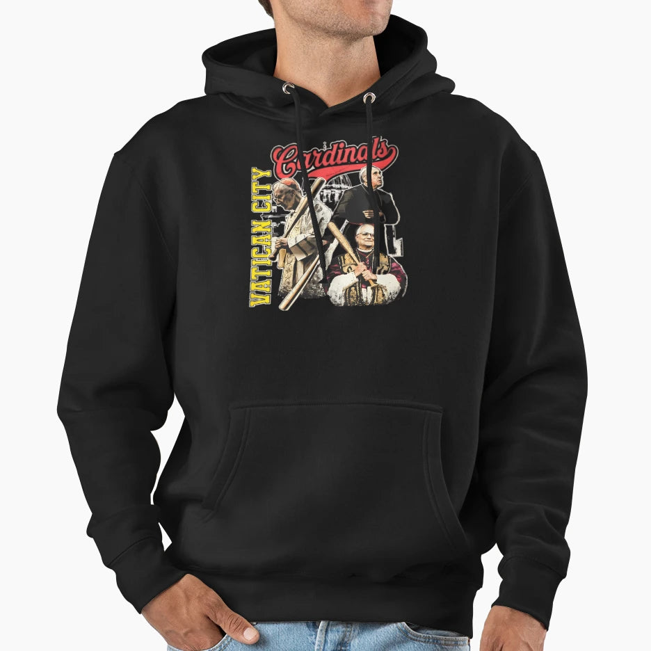Vatican City Cardinals Baseball Hoodie - Novelty Apparel Men Women - T-Shirt, Sweatshirt, Hoodie