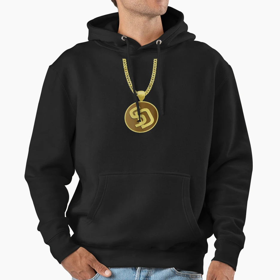 Swag Chain San Diego Baseball Home Hoodie - Fun Novelty Design for Adults - T-Shirt, Sweatshirt, Hoodie