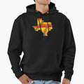 Houston Baseball Map Rainbow Orange Baseball T-Shirt - Graphic Print Unisex - T-Shirt, Sweatshirt, Hoodie