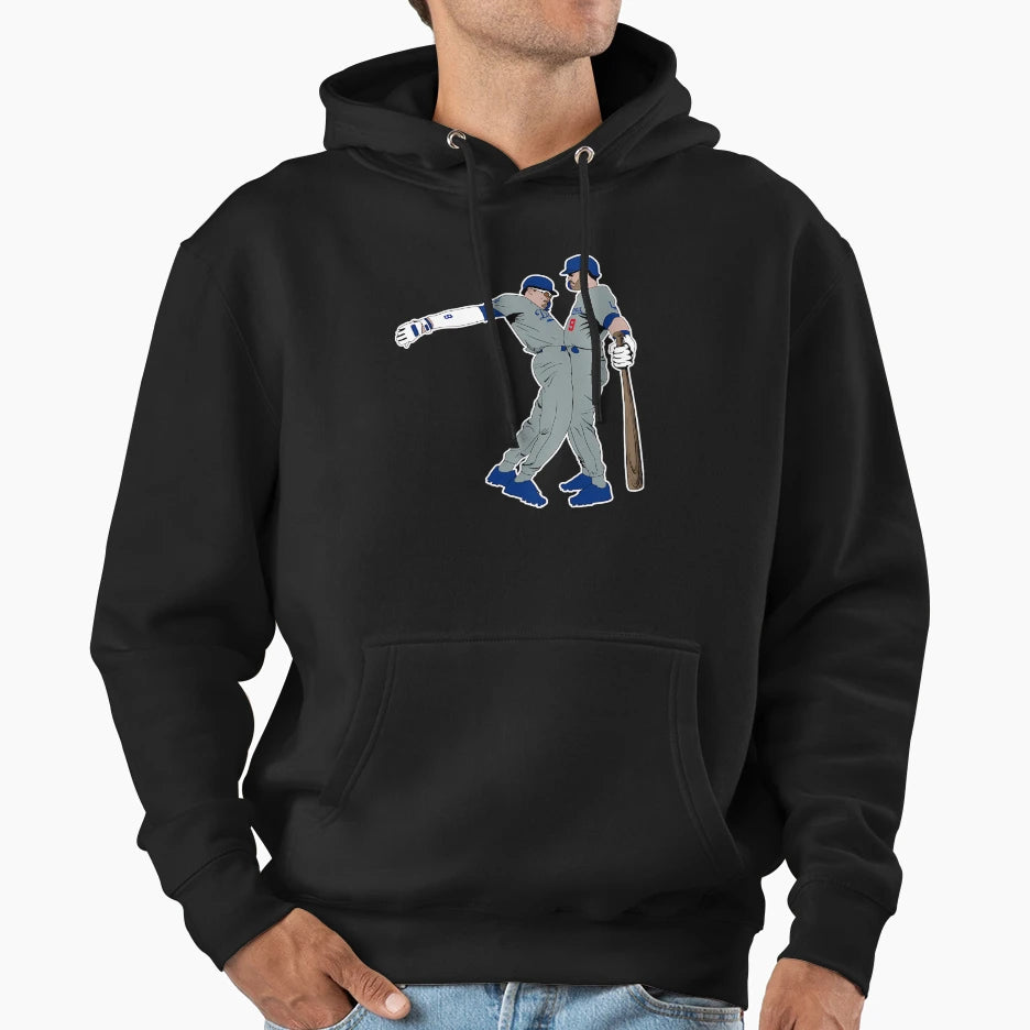 Dodger Dinger Crotch Bump Hoodie - Fun Novelty Design Men Women - T-Shirt, Sweatshirt, Hoodie
