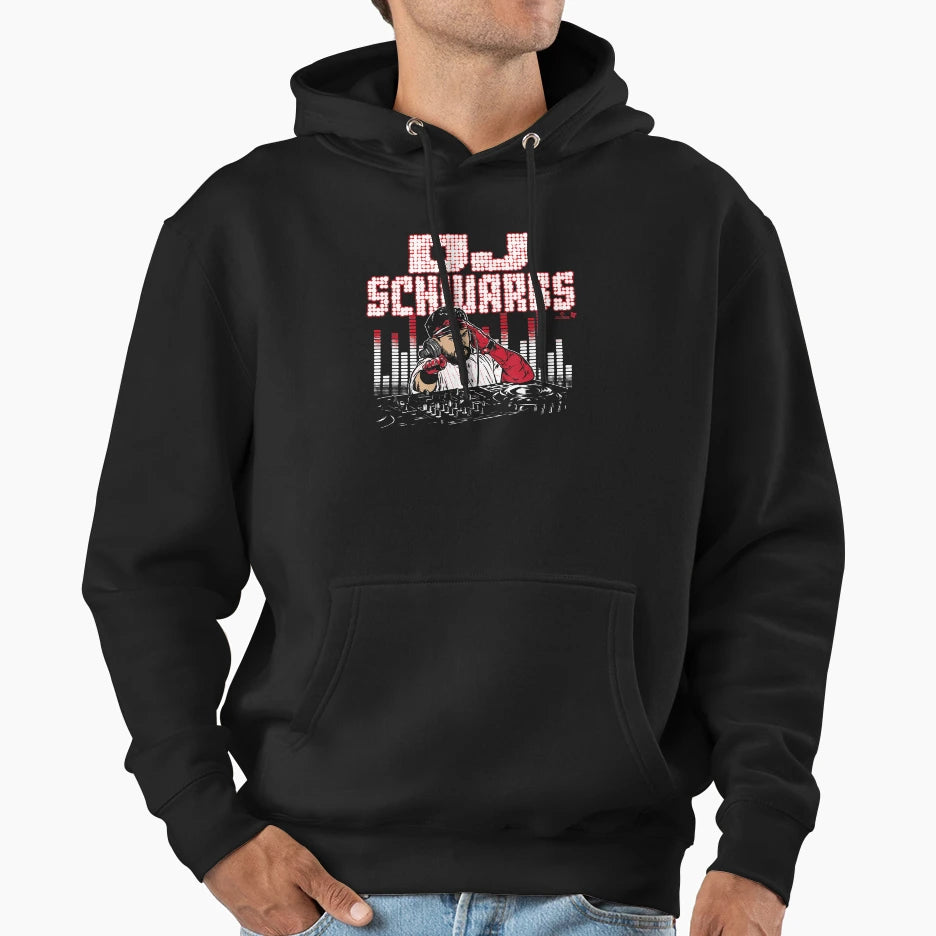 Kyle Schwarber Dj Schwarbs Hoodie - Casual Everyday Wear for Adults - T-Shirt, Sweatshirt, Hoodie