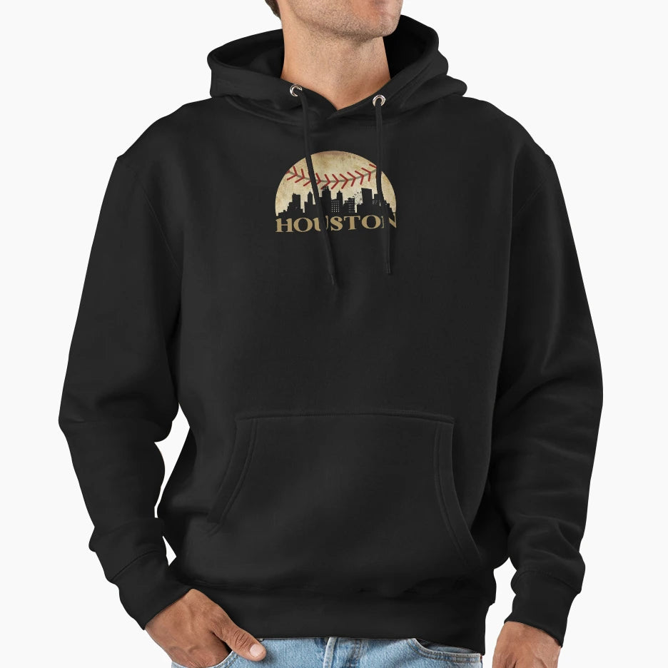 Houston Texas Skyline Baseball Mens And Hoodie - Graphic Print Men Women - T-Shirt, Sweatshirt, Hoodie
