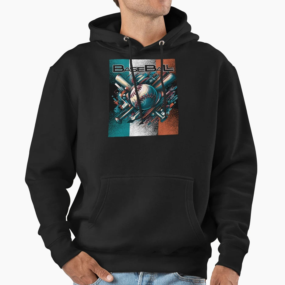 Baseball Hoodie - Aesthetic Graphic for Adults - T-Shirt, Sweatshirt, Hoodie