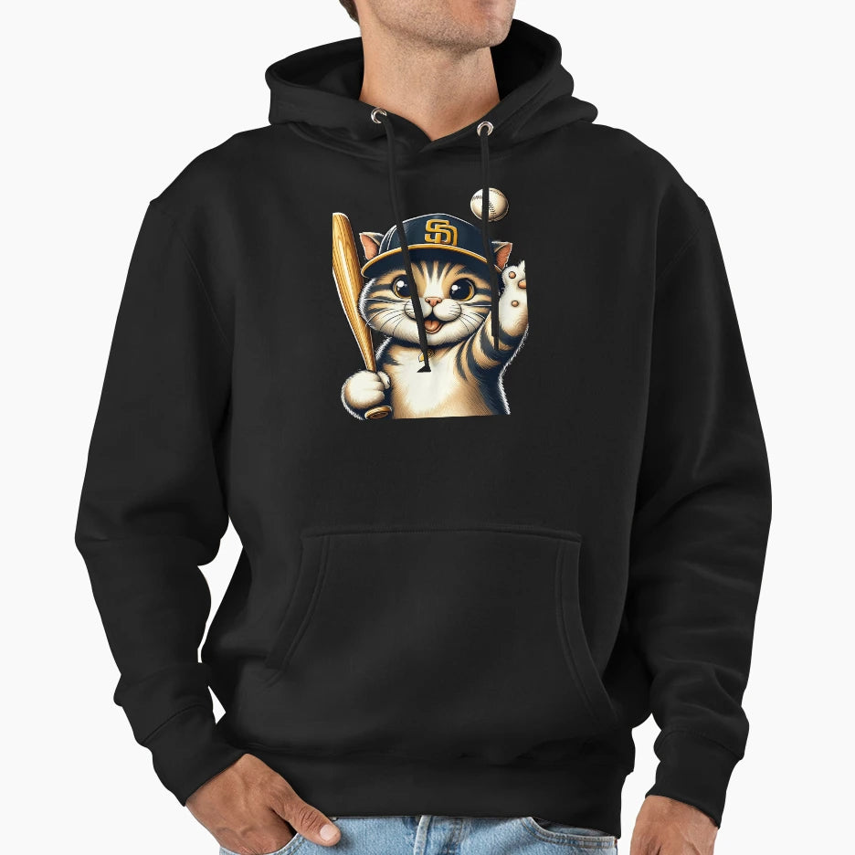 Padres Cat Hoodie - Trendy Graphic Unisex - T-Shirt, Sweatshirt, Hoodie