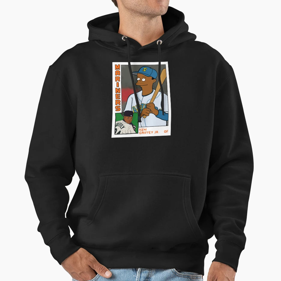 Homer Bat Ken Griffey Jr Simpsons Hoodie - Casual Everyday Wear Men Women - T-Shirt, Sweatshirt, Hoodie