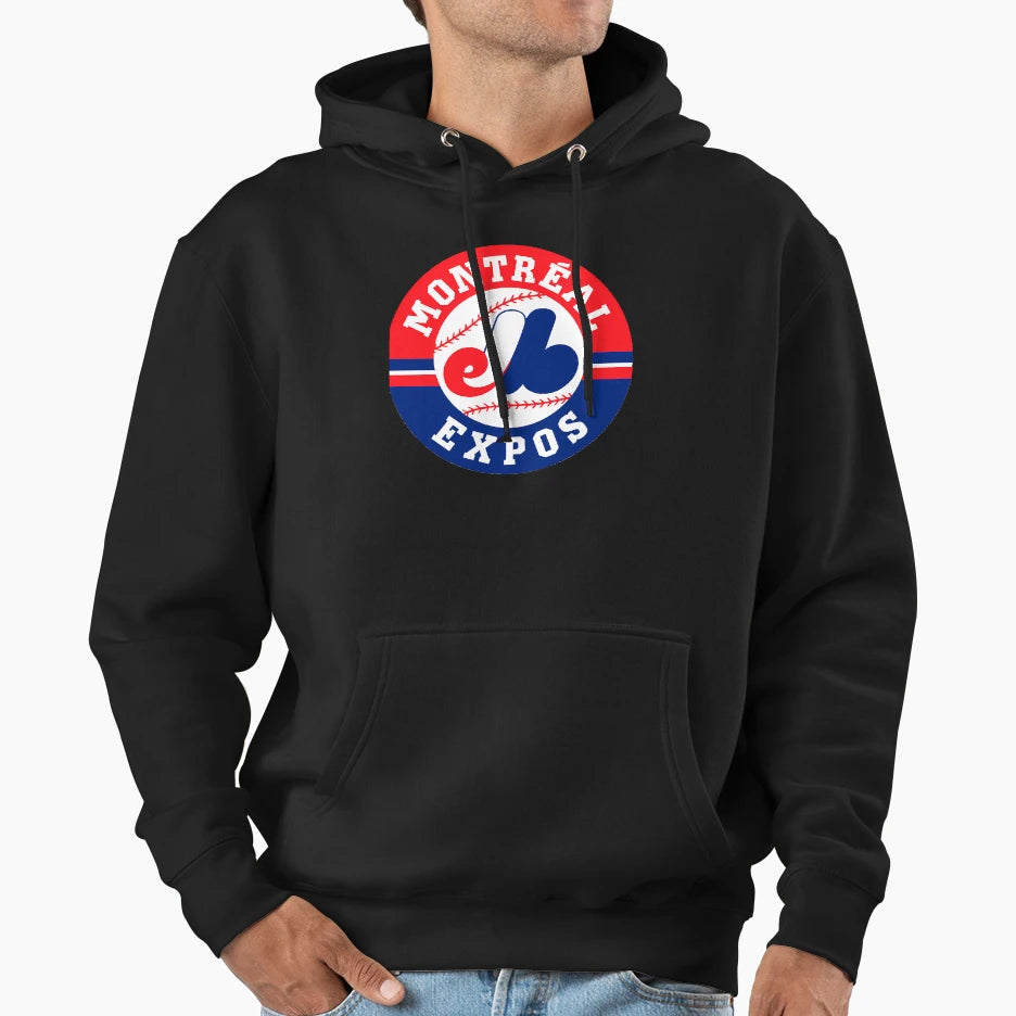 Mlb Logo Montreal Expos Hoodie - Minimalist Print for Adults - T-Shirt, Sweatshirt, Hoodie