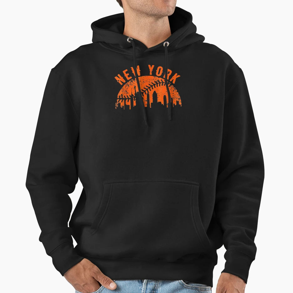 New York Ny Skyline Baseball Met T-Shirt - Aesthetic Graphic Men Women - T-Shirt, Sweatshirt, Hoodie