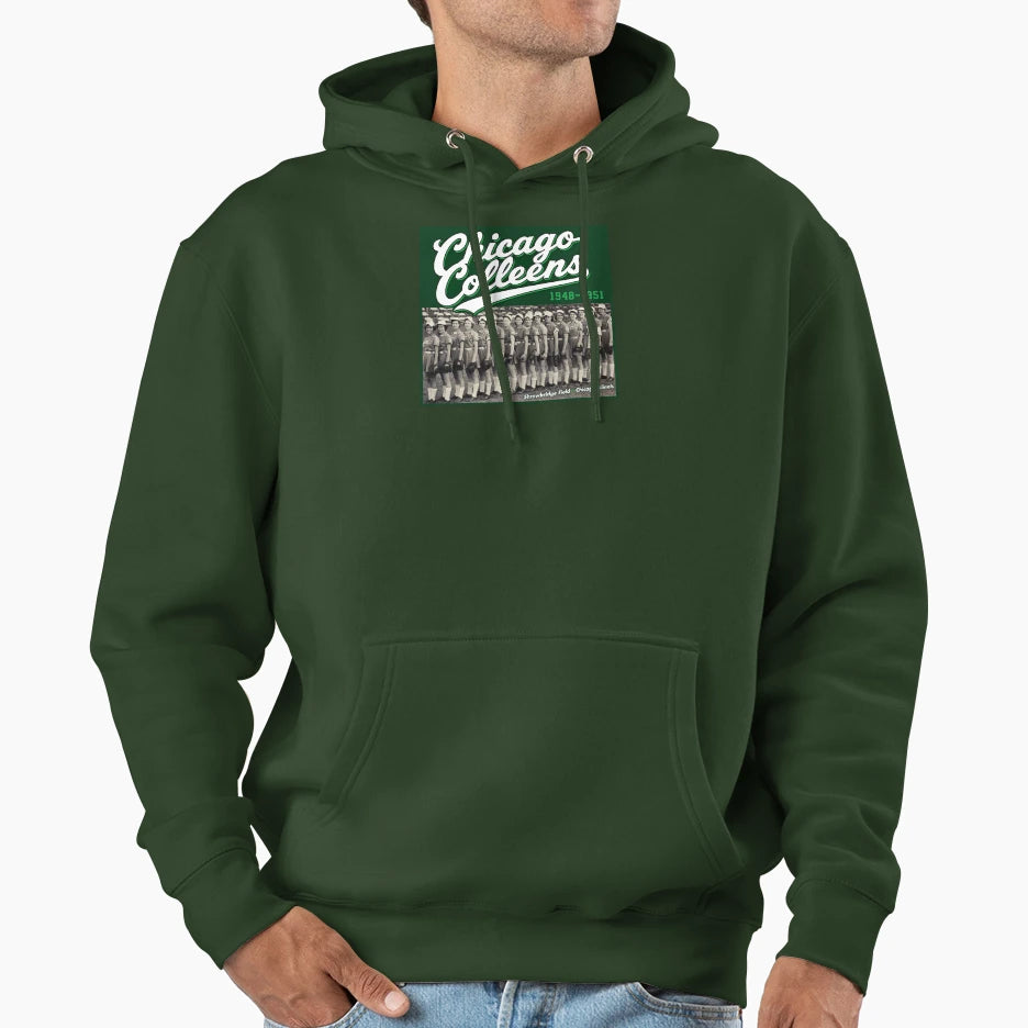 Chicago Colleens Womens Baseball Hoodie - Fun Novelty Design for Adults - T-Shirt, Sweatshirt, Hoodie