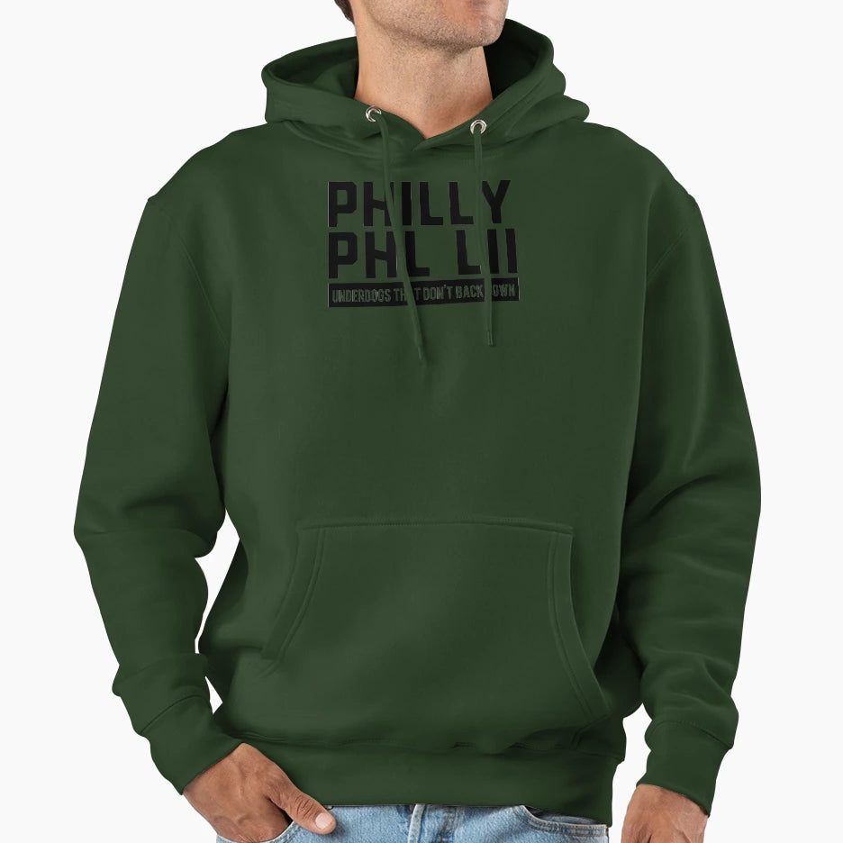 Philly Phl Lii Under Dogs As Winners Hoodie - Custom Art Print Unisex - T-Shirt, Sweatshirt, Hoodie