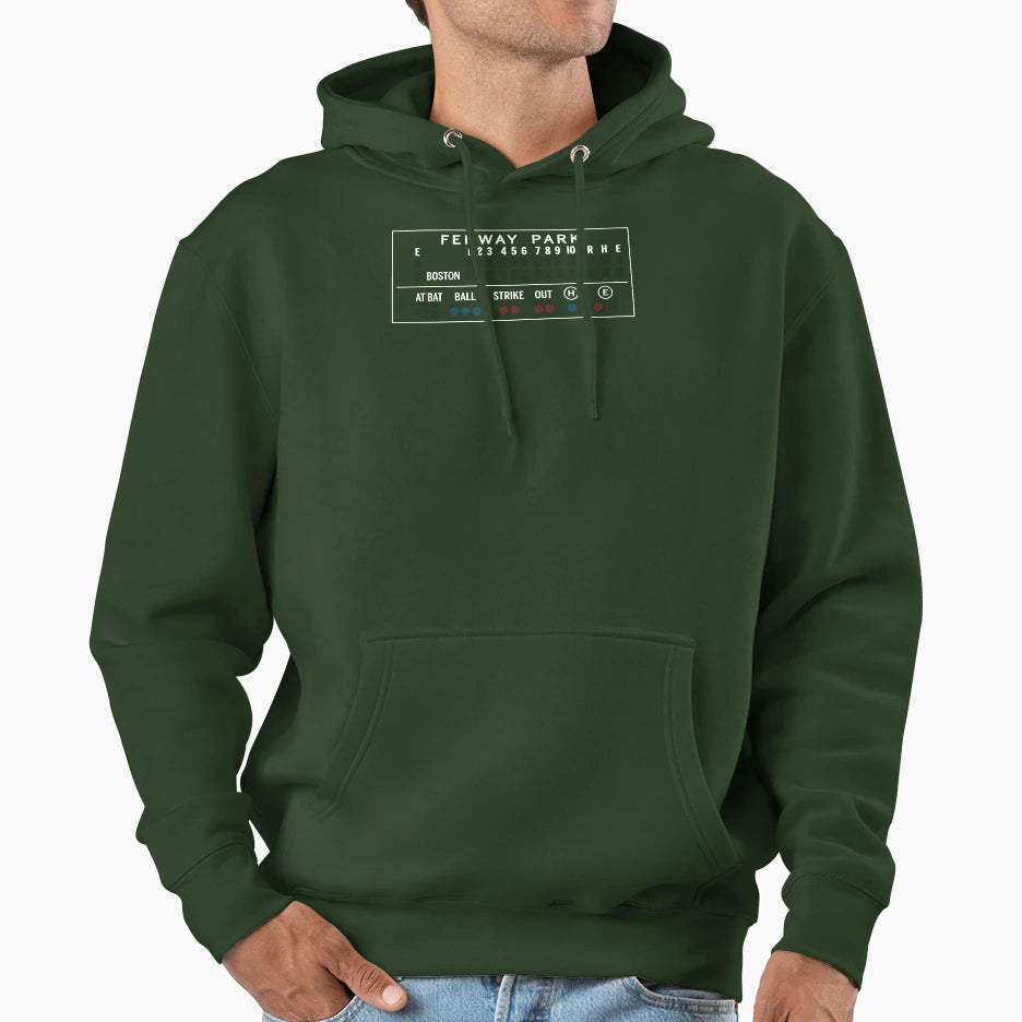 Boston Fenway Sign Hoodie - Novelty Apparel for Adults - T-Shirt, Sweatshirt, Hoodie