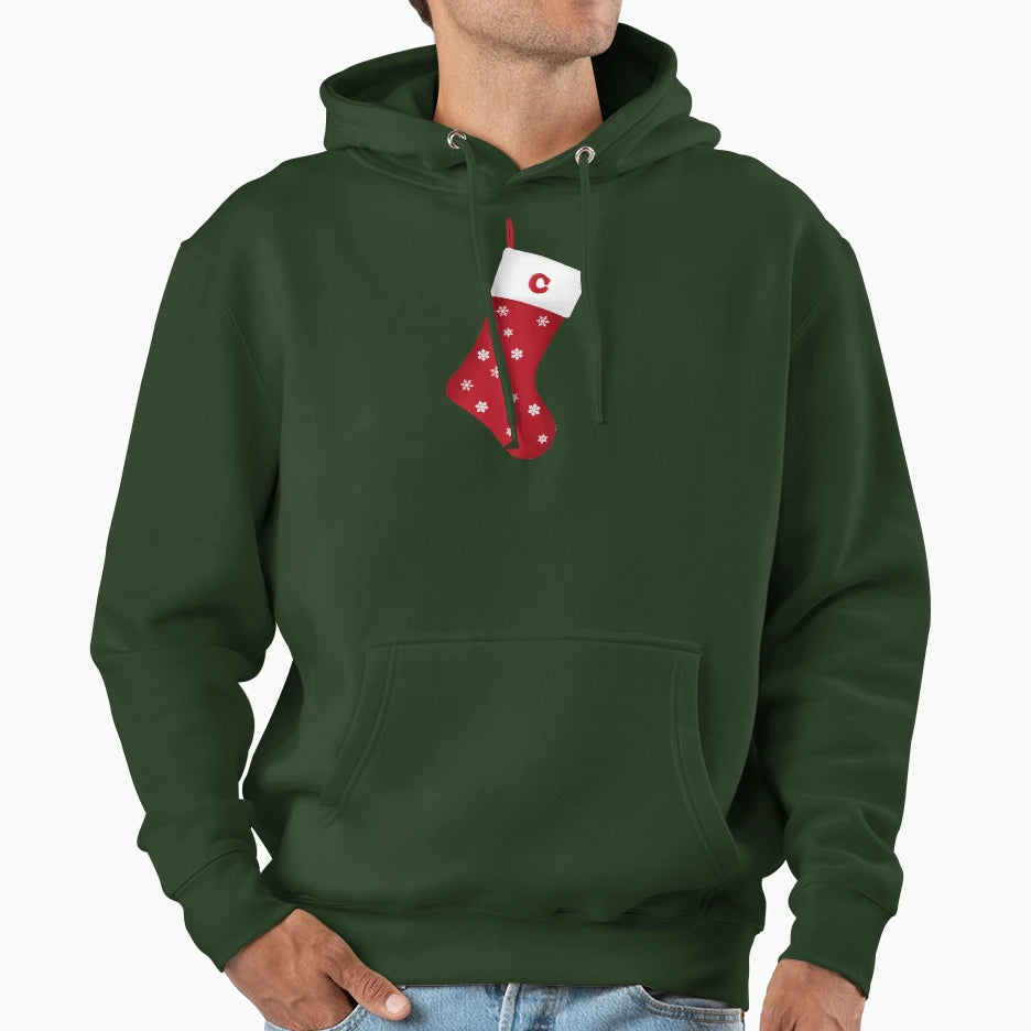 Letter C Festive Stocking Hoodie - Fun Novelty Design Unisex - T-Shirt, Sweatshirt, Hoodie