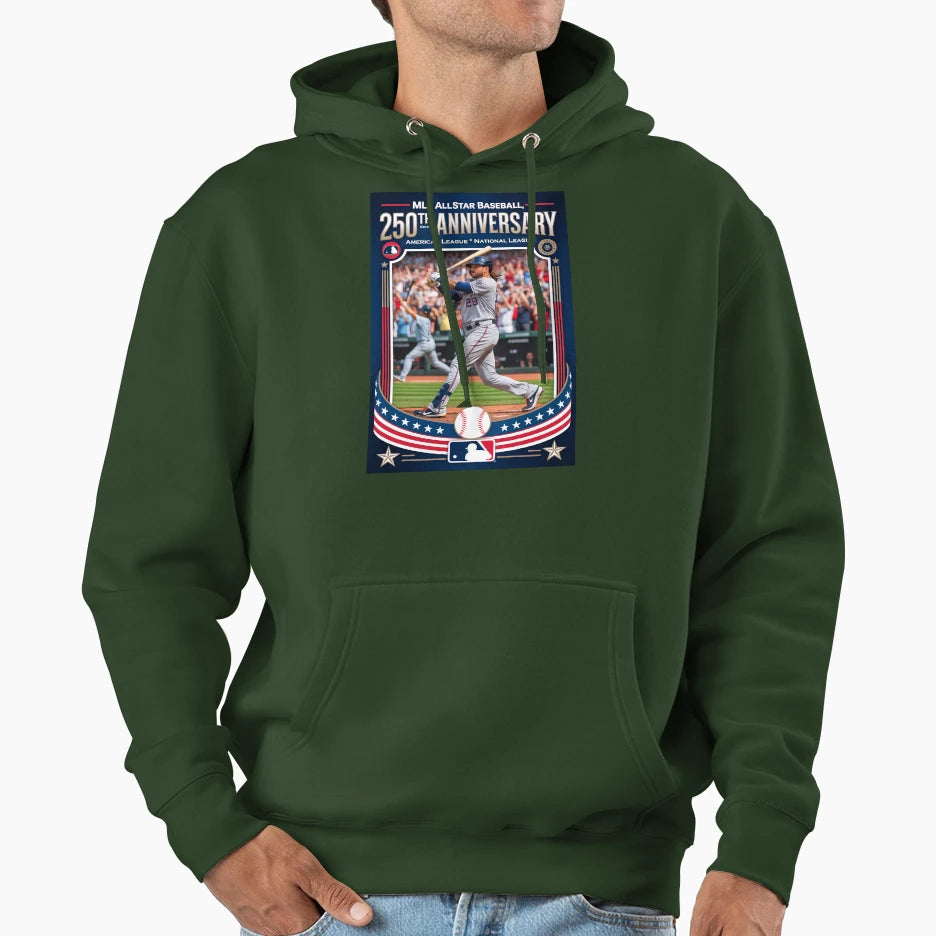 Baseball Celerating U S 250Th Hoodie - Aesthetic Graphic for Adults - T-Shirt, Sweatshirt, Hoodie