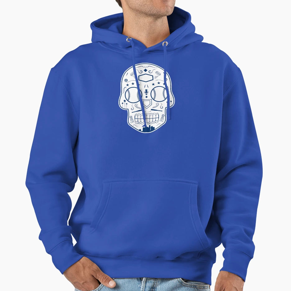 Los Angeles Baseball Sugar Skull Hoodie - Fun Novelty Design Unisex - T-Shirt, Sweatshirt, Hoodie