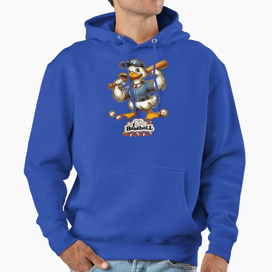 I Love Baseball Hoodie - Fun Novelty Design Unisex - T-Shirt, Sweatshirt, Hoodie