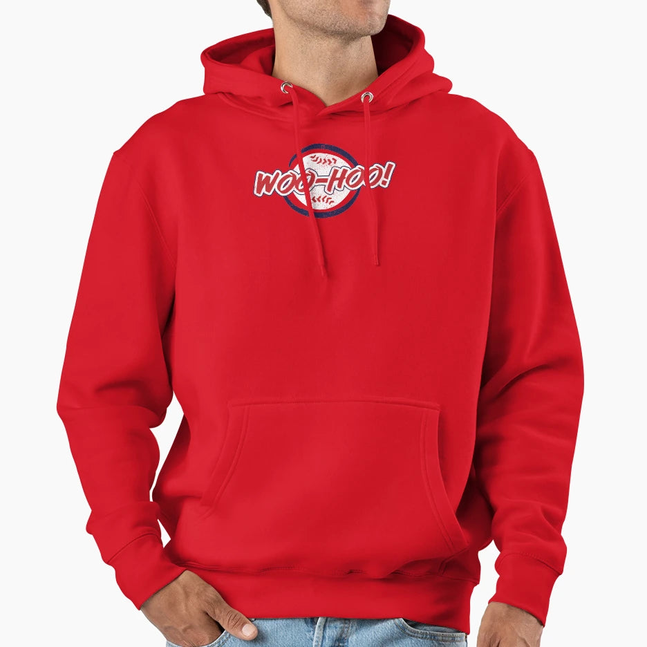 Woo Hoo Baseball Hoodie - Aesthetic Graphic Men Women - T-Shirt, Sweatshirt, Hoodie