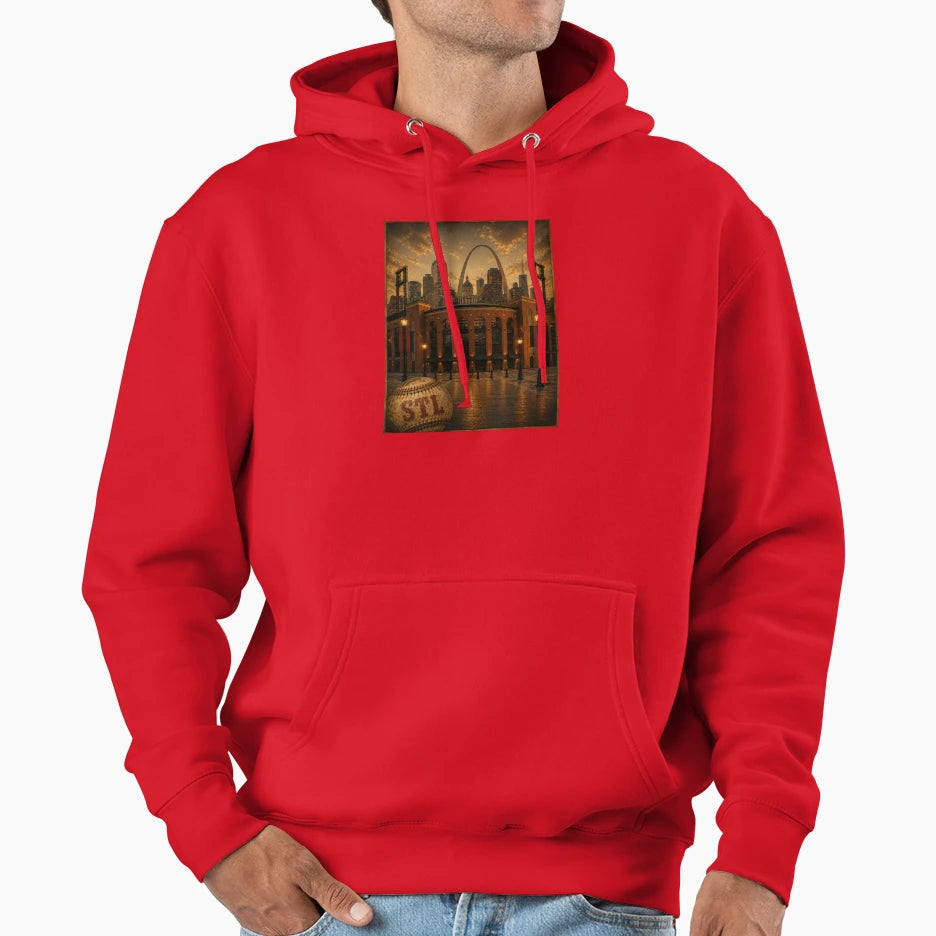 St Louis Baseball Haven Hoodie - Fun Novelty Design for Adults - T-Shirt, Sweatshirt, Hoodie