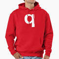 Q White Hoodie - Minimalist Print for Adults - T-Shirt, Sweatshirt, Hoodie