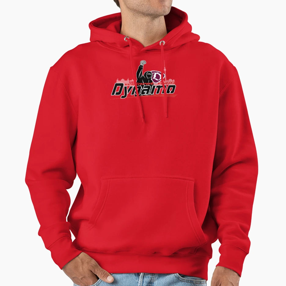Burgundy White Dynamo Hoodie - Novelty Apparel Unisex - T-Shirt, Sweatshirt, Hoodie