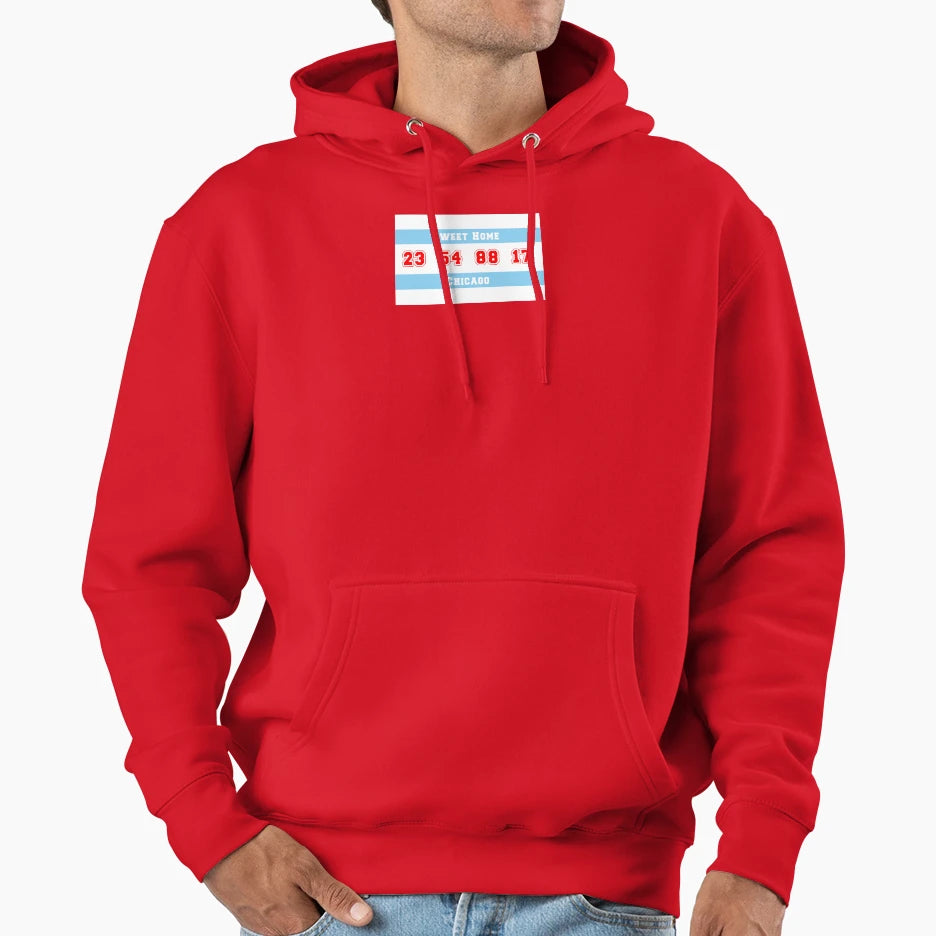 Chicago Flag Sport Icons Hoodie - Aesthetic Graphic for Adults - T-Shirt, Sweatshirt, Hoodie