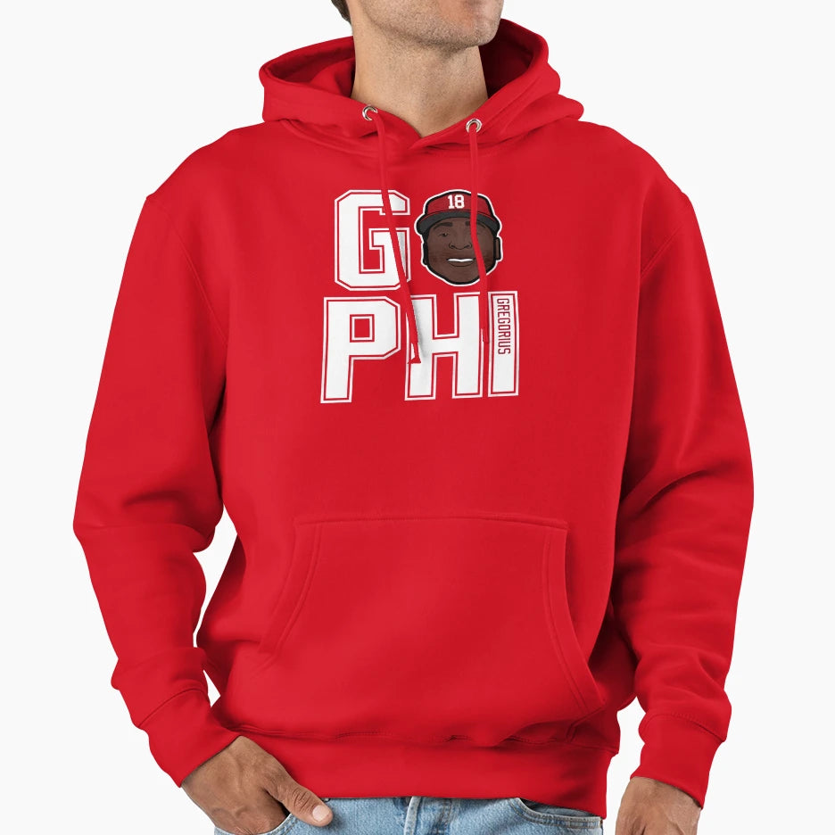 Didi Gregorius Go Phi Hoodie - Minimalist Print for Adults - T-Shirt, Sweatshirt, Hoodie