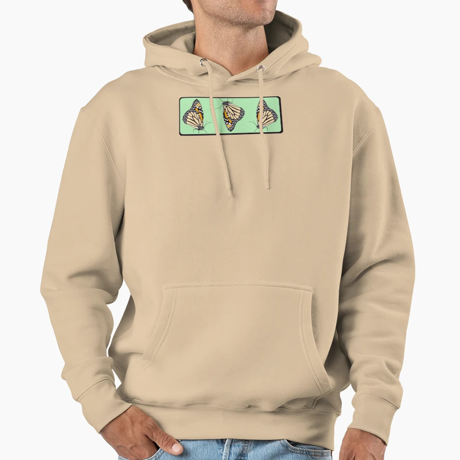 Elegant Monarch Butterfly Hoodie - Aesthetic Graphic Men Women - T-Shirt, Sweatshirt, Hoodie