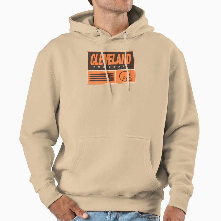 Cleveland Football Hoodie - Custom Art Print Men Women - T-Shirt, Sweatshirt, Hoodie