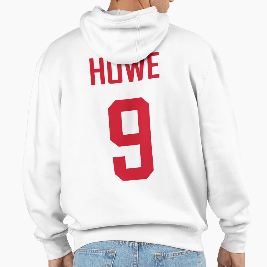 Howe Red Wings Home White Red Lettering 9 Hoodie - Unique Graphic Men Women - T-Shirt, Sweatshirt, Hoodie