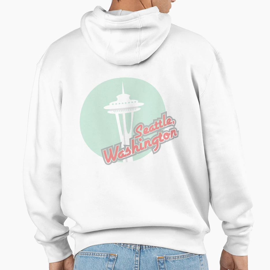 Seattle Washington Hoodie - Fun Novelty Design for Adults - T-Shirt, Sweatshirt, Hoodie
