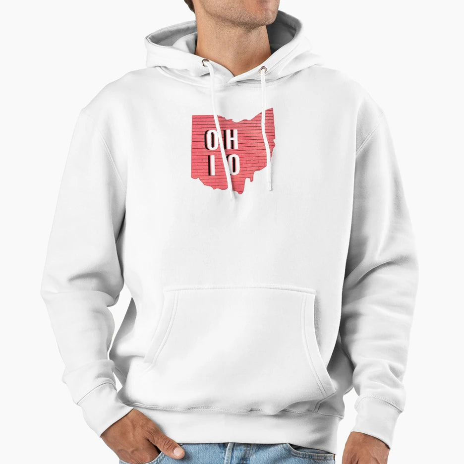 Ohio Red Stripes Hoodie - Novelty Apparel Men Women - T-Shirt, Sweatshirt, Hoodie