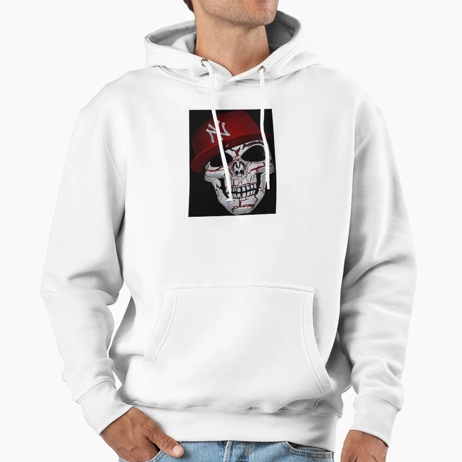 Bloody Skull Hoodie - Casual Everyday Wear Men Women - T-Shirt, Sweatshirt, Hoodie