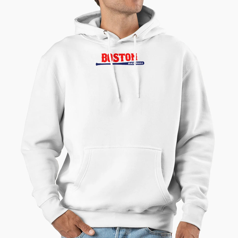 Boston Baseball Hoodie - Fun Novelty Design Men Women - T-Shirt, Sweatshirt, Hoodie